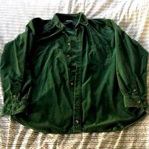 Bert Pulitzer Forest Green Corduroy Shirt